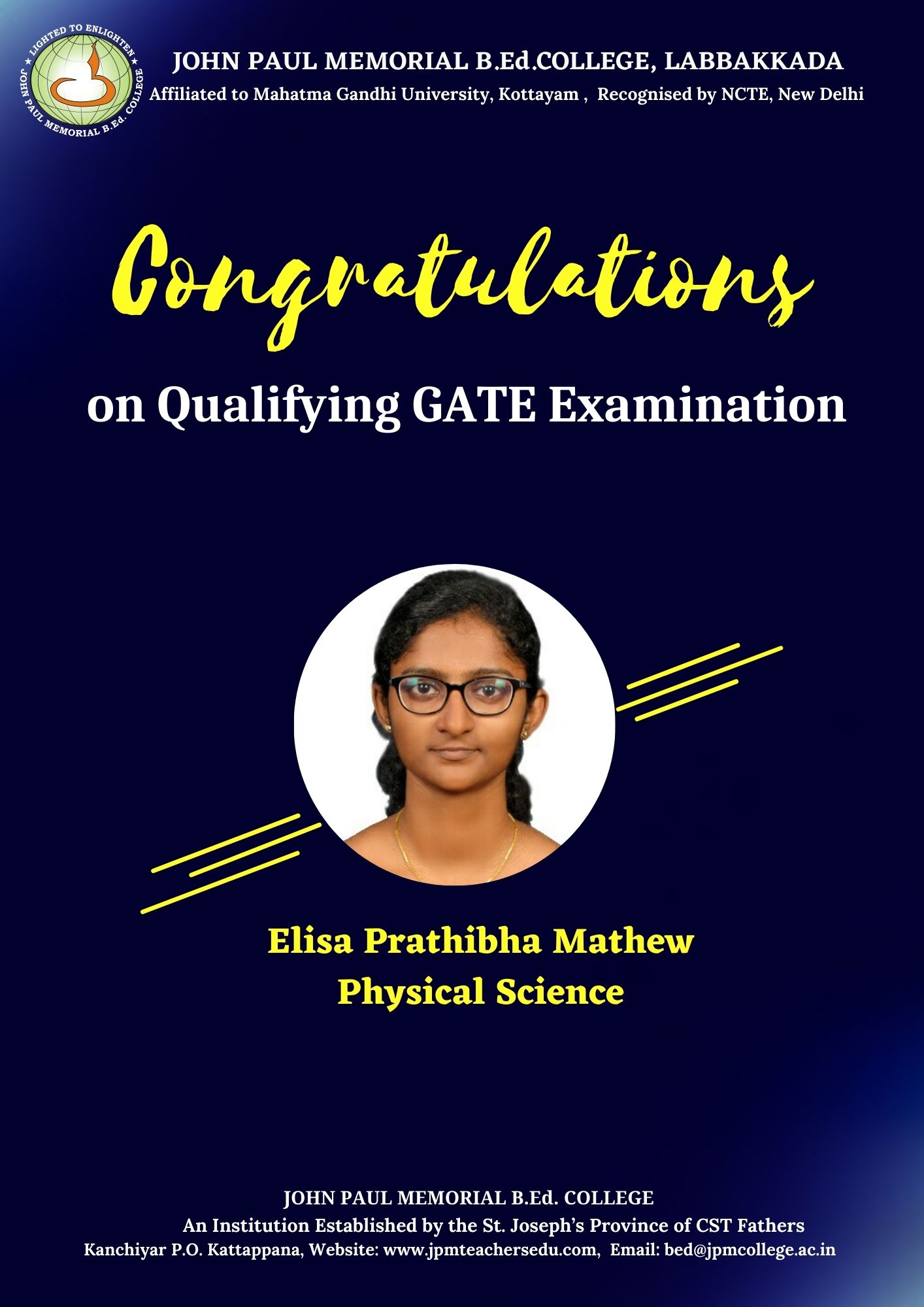 Congratulations Qualified GATE Examination